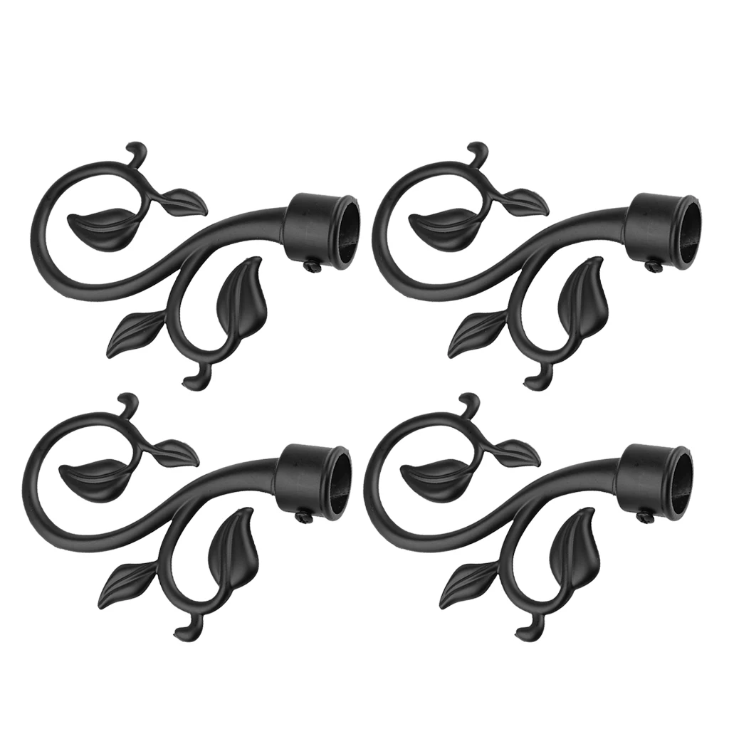 4Pcs Decorative Curtain Drapery Rod/Pole Finials Ends Heads Caps Rod Kits For 22mm Curtain Poles
