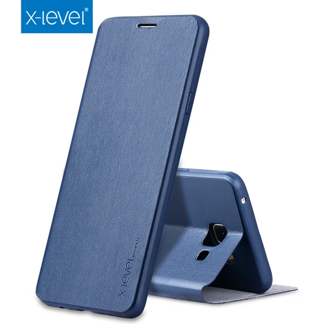 Best Price A8 2018 Cover For Coque Samsung Galaxy A8 2018 / A8+ 2018 X-Level PU Leather Flip Case Luxury Stand Cover For Fundas A530 A730