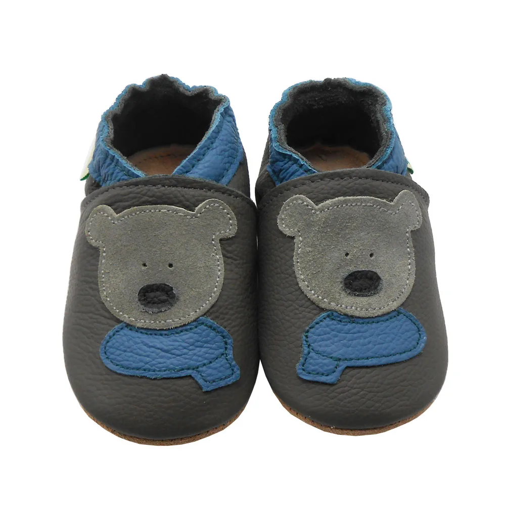 Sayoyo 2016 Branded Soft Sole Genuine Leather Baby Moccasin Grey Baby