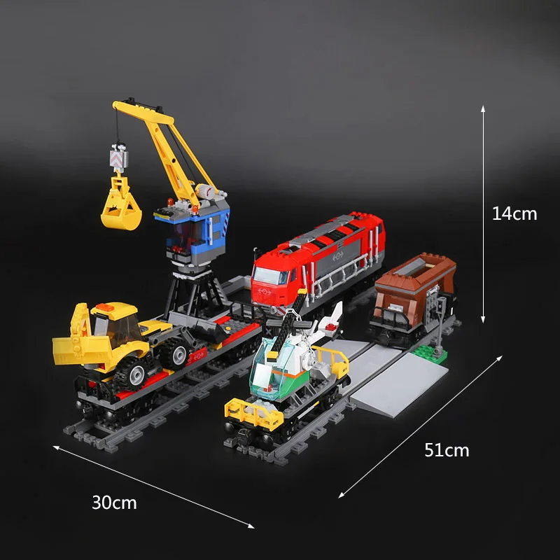 

Lepin 02009 City Genuine Heavy-haul Train Set 1033Pcs Building Blocks Bricks Educational Toys Christmas Gifts 60098