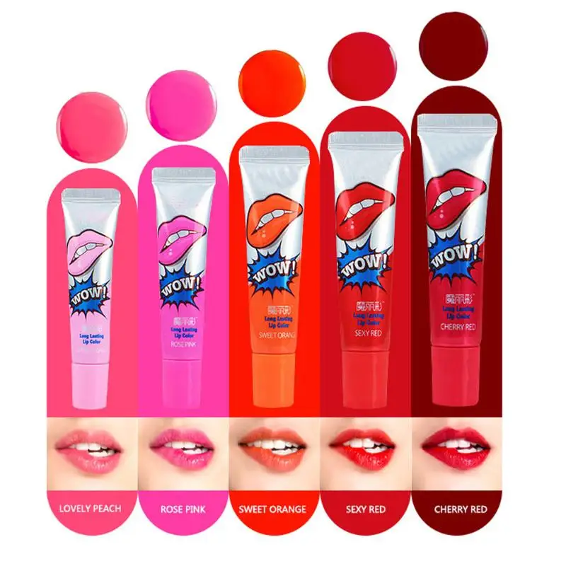 

Fashion Lip Gloss Magic Color Peel Mask Tint Pack Long Lasting 5 Types