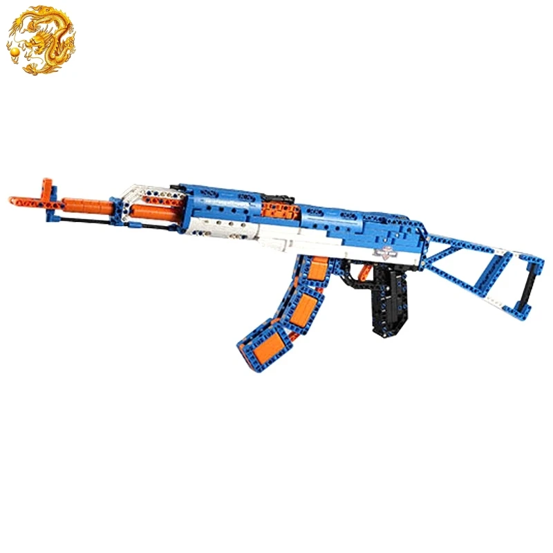 

Happy Birthday Gifts Compatible Legoing Military weapon guns AK-47 Rifle 498Pcs Model Building Blocks Toys Children Legoings