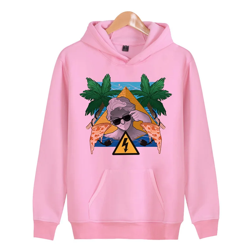 Digital Art vaporwave 2019 New Hip Hop Hoodies Men Long Mantle
