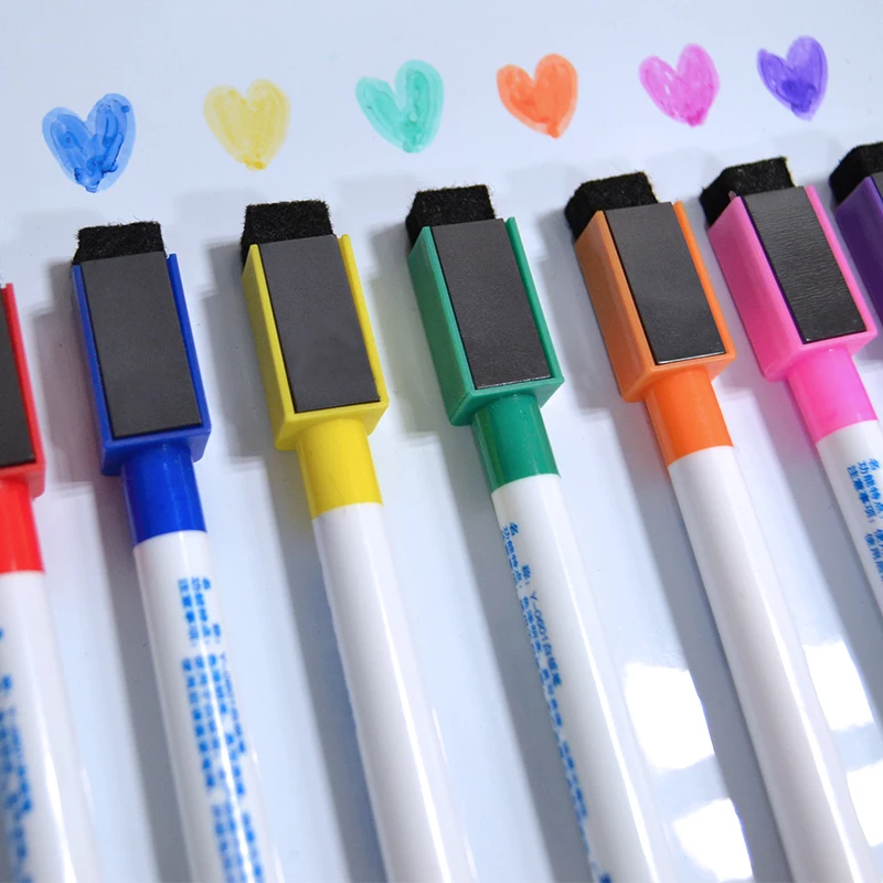 Ручки для журнала. Маркеры для белой магнитной доски. , пулев, 2,2мм, 12849, шт". Фломастеры водорастворимые. "набор маркеров для белых досок erichkrause ""w-500"" 4цв.