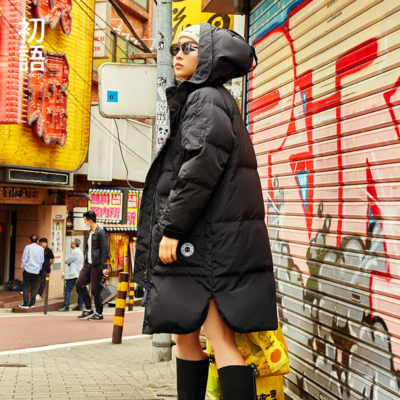 Goedkoop Toyouth Winter Warme Groene Jas 80% Witte Eend Donsjack Lange Hooded Omlaag Parka Vrouwelijke Dikker Effen Bovenkleding Parka