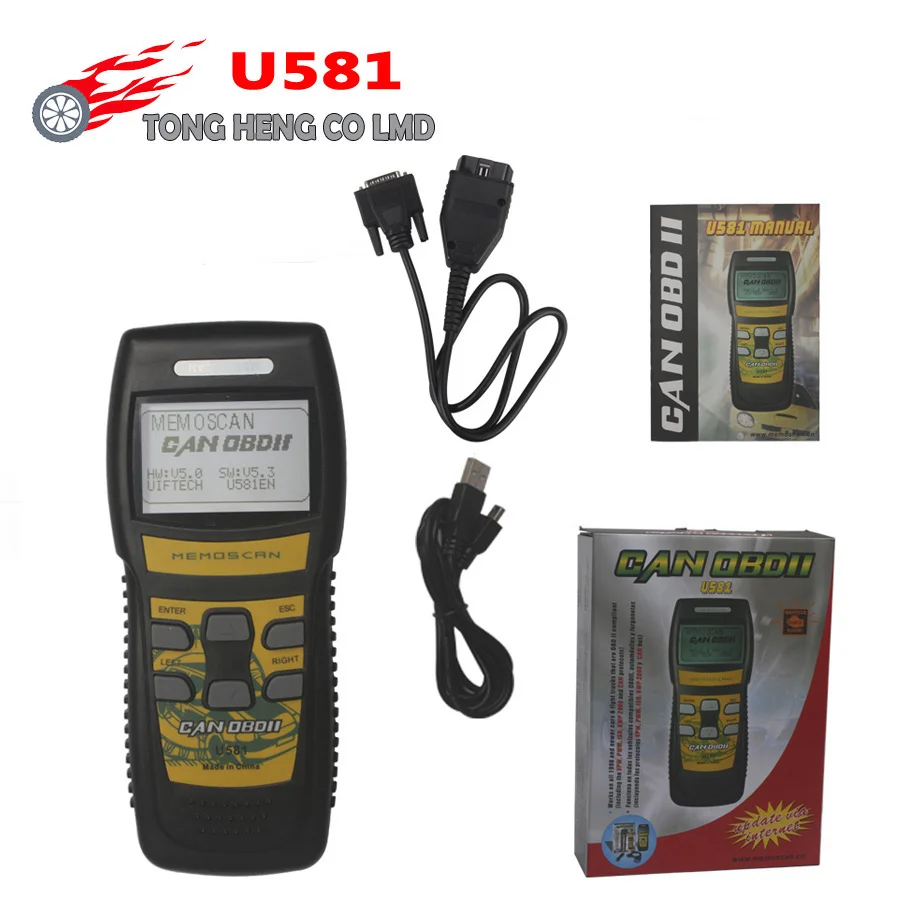 Memoscan U581 OBD2 Car Engine Fault Diagnostic Scanner CAN BUS Scan