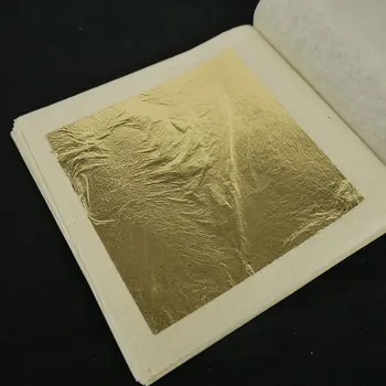 

100 sheets 8x8cm genuine 24K edible gold leaf food decoration Gold mask