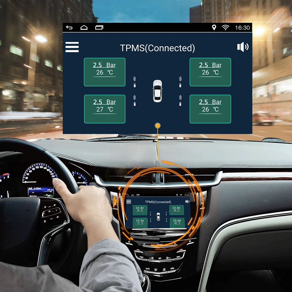 Система контроля давления в шинах Deelife USB Android TPMS для автомагнитолы DVD плеер с 4