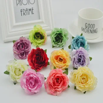 

5pcs artificial plastic flowers cheap for wedding home Decora bridal accessories clearance diy Wreaths Gifts box silk roses