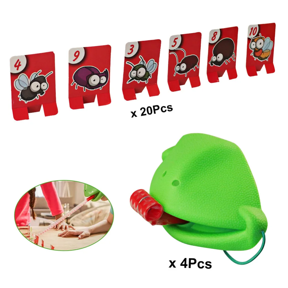 

DA XIN Tic Tac Tongue catch bugs game chameleon quick tongue tabletop game Children Reaction Fun Toy