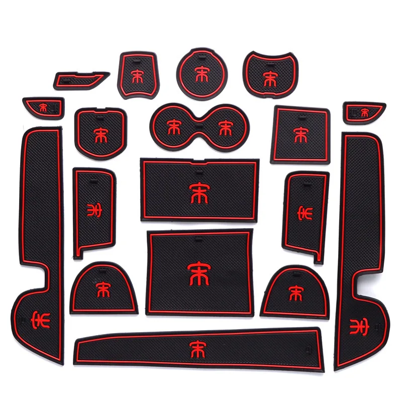 18Pcs Lot Car Interior Upholstery For BYD Song Rubber Mat Car