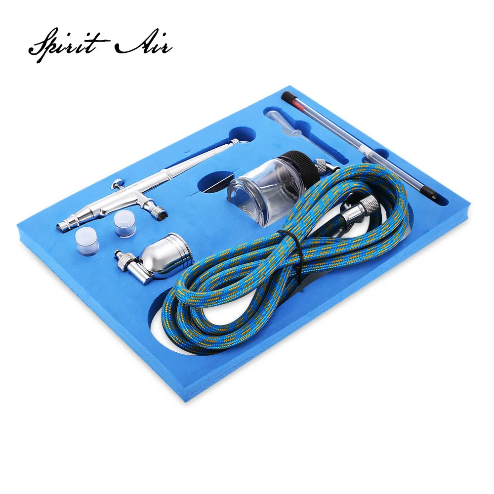 

Portable Dual Action Airbrush Air Compressor Kit 0.2mm / 0.3mm / 0.5mm Needles & NozzlesCraft Cake Paint Art Spray Gun Set