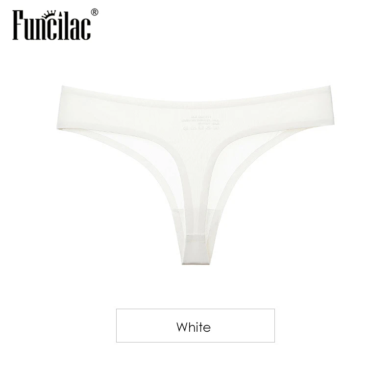 Cotton Women Thongs Sexy Ice Silk G-String Panties Seamless Underwear Ladies Bikini Briefs Girls Lingerie 1 Piece Dropshipping