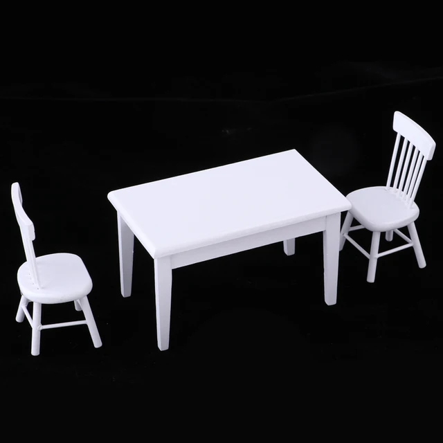 Special Price 1/12 Scale Dollhouse Dining Room Furniture Wooden Dining Table Chairs Set Model for 12th Dolls House Accessories Special Price 1/12 Scale Dollhouse Dining Room Furniture Wooden Dining Table Chairs Set Model for 12th Dolls House Accessories