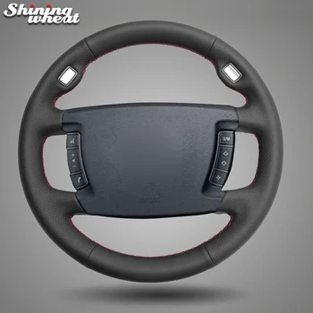 

Shining wheat Black Leather Car Steering Wheel Cover for for BMW E65 E66 2001- 2008 (4-Spoke)