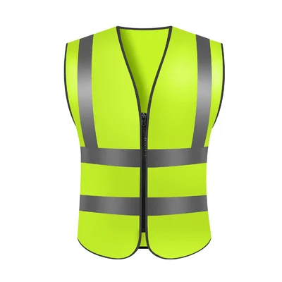 Yellow-no pocket Новинка, хит, унисекс, L, XL, XXL, светоотражающий жилет, рабочая одежда, обеспечивает высокую видимость, день, ночь, бег Предупреждение, Детский защитный жилет - Цвет: Yellow-no pocket