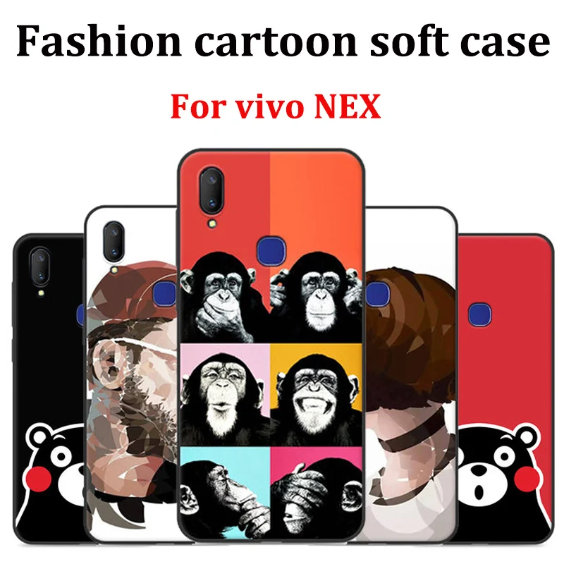 For vivo NEX Case Back fingerprint version cover Couple lover cartoon soft phone NexA Nex A Protection Shell | Мобильные телефоны и