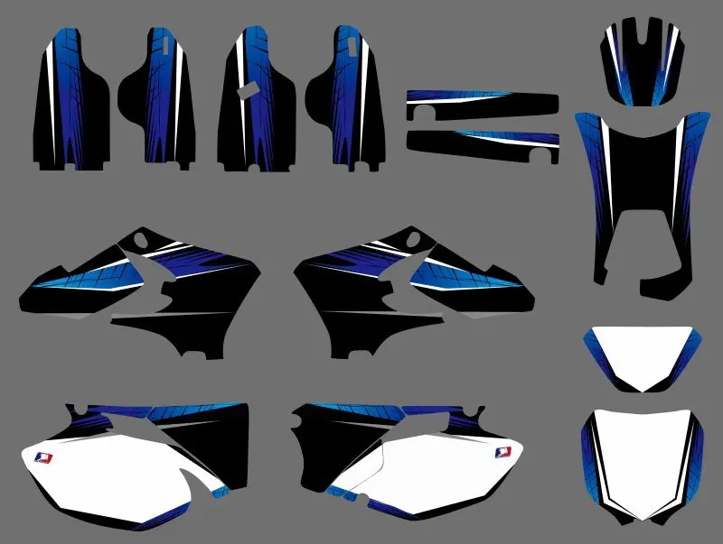 

0499 Power NEW TEAM GRAPHICS BACKGROUNDS DECALS For Yamaha WR250F WR450F WRF 250 450 2005 2006