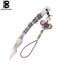 Рафинированный металлический стальной нож для чайной церемонии чайная церемония резаки Longquan рафинирование Чай пуэр нож s чайные аксессуары вырезанные Pu Er инструмент для торта