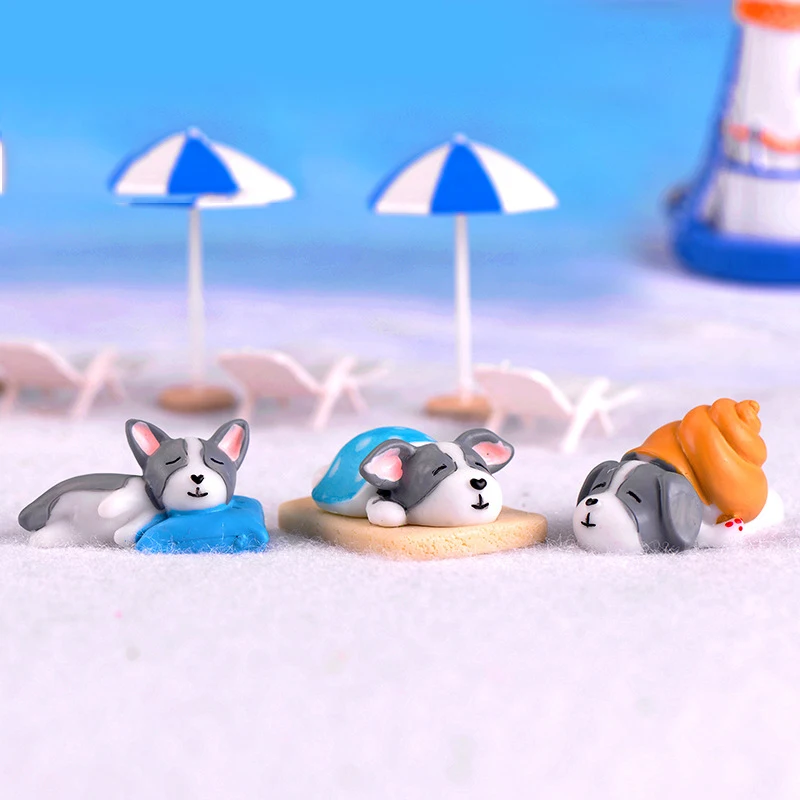 

ZOCDOU 1 Piece Fashion Mini Rest Dog Puppy Perro Anime Small Figurine Statue Crafts Ornament Tool Miniatures DIY Home Decor