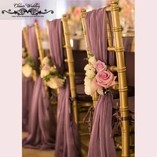 200 шт. шифон кресло створки для Открытый Свадебные украшения