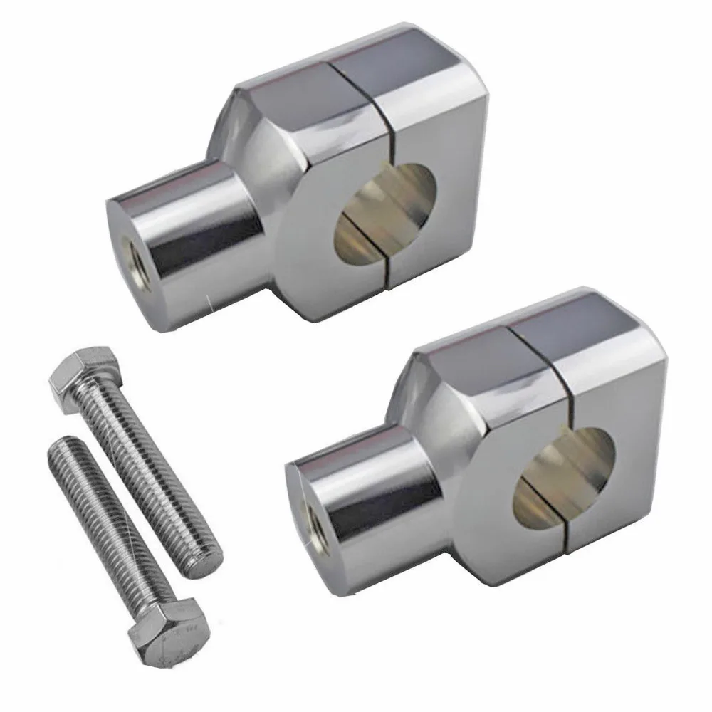 

Motorcycle 1" Black Chrome Handlebar Risers For Harley Dyna Sportster Softail Custom /Honda Shadow VT ACE Aero Spirit