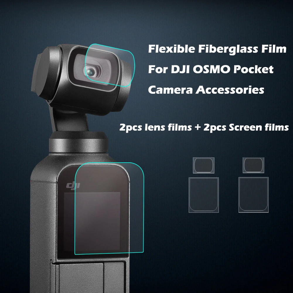 

DJI OSMO Pocket Screen Film Handheld Camera Stabilizer Screen Film Lens Protective Film for 4K Gimbal Camera Len Accessories