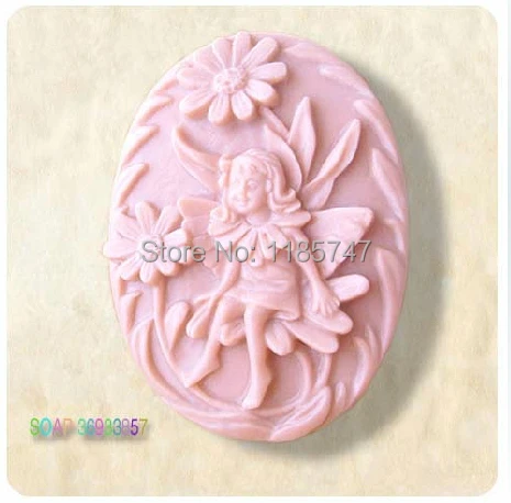 

angel baby shaped silicone soap mold decorative flower 3D soap moulds