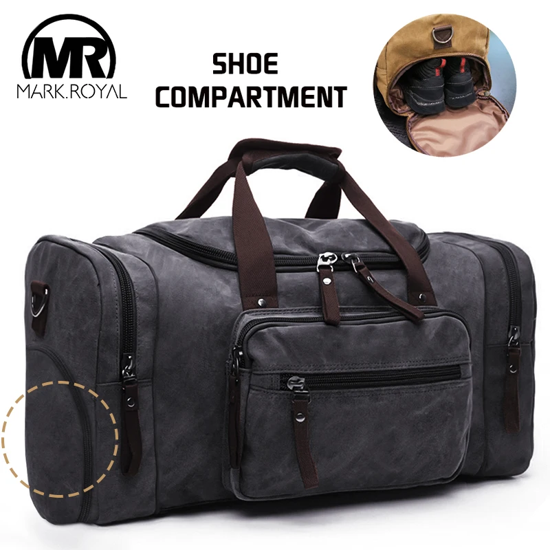 MARKROYAL حذاء قماش مستودع السفر أكياس الرجال واق من المطر ساحات تخزين الأحذية المراهقين Crossbody أكياس كبيرة قدرة نهاية الأسبوع الأمتعة أكياس