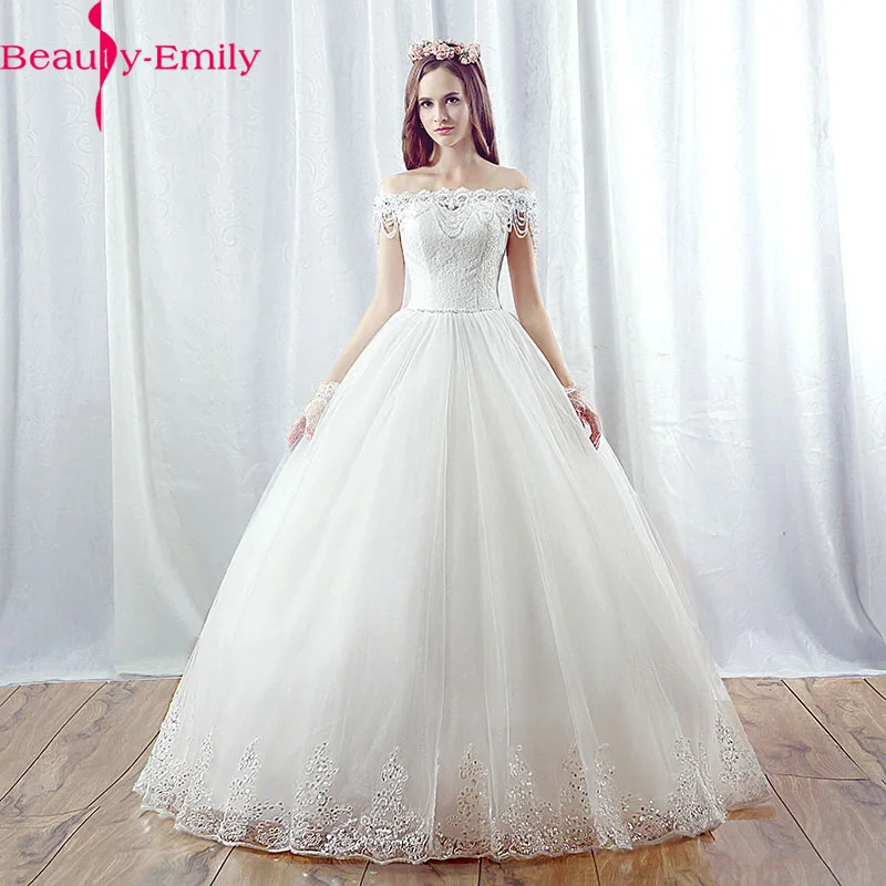 Женское свадебное платье с бисером Beauty Emily, элегантное плиссированное платье с бисером и аппликацией, бальное платье принцессы, 2020
