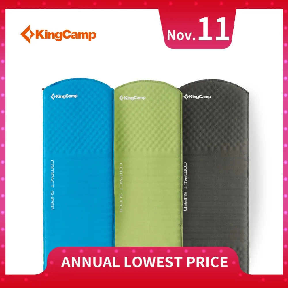 

KingCamp Self-Inflating Camping Mat Damp-proof Ultralight Durable Sleeping Pad Outdoor Air Bed for Backpacking Hiking Trekking