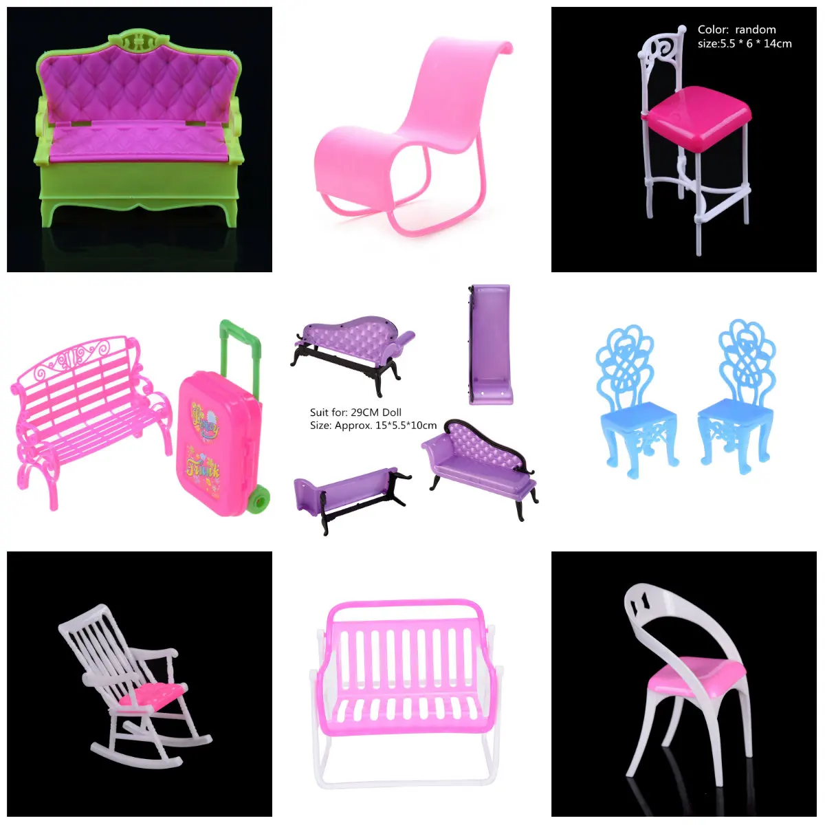 

New Foldable Deckchair Lounge Beach Chair Sofa Dollhouse Furniture Foldable Deckchair For Miniature For Girl Dolls House