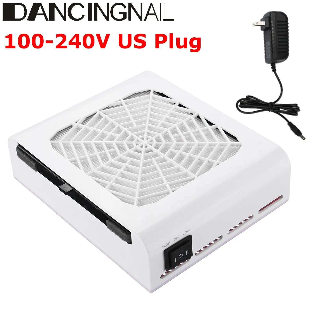

Nail Dust Collector Fan Suction Machine Vacuum Cleaner for Manicure Nail Dust Collector Nail Art Salon Equipment 48W