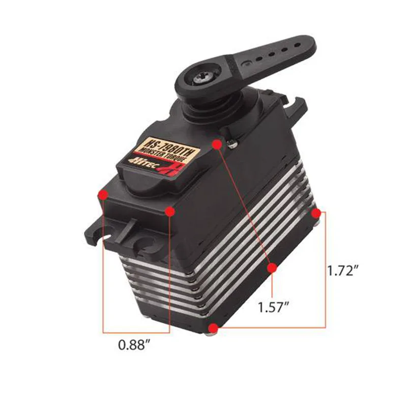 FATJAY HiTec HS-7980TH высокого напряжения, Мега Крутящий момент, титановый передаточный механизм, Coreless Ultra Premium Servo