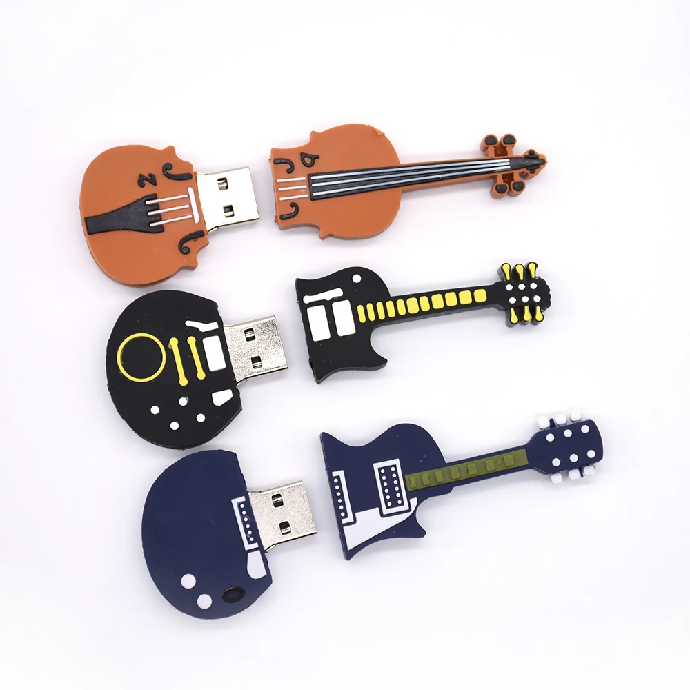 New cartoon musical instrument guitar usb flash drive 4GB 8GB 16GB 32GB 64GB pen drive pendrive violin flash memory stick gift (3)
