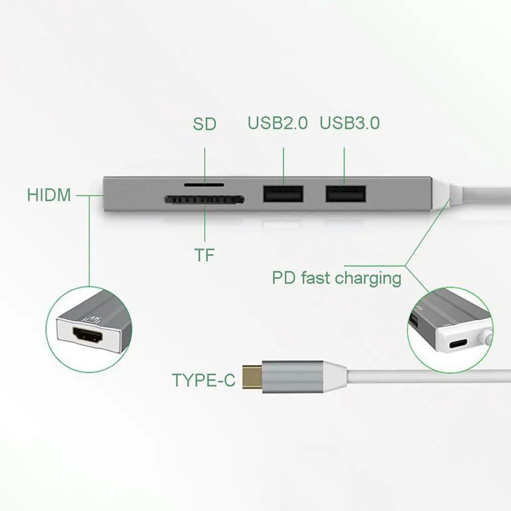 Aluminum 3 Port USB 3.0 Hub MS SD M2 TF Multi-In-1 Memory Card Reader Adapter