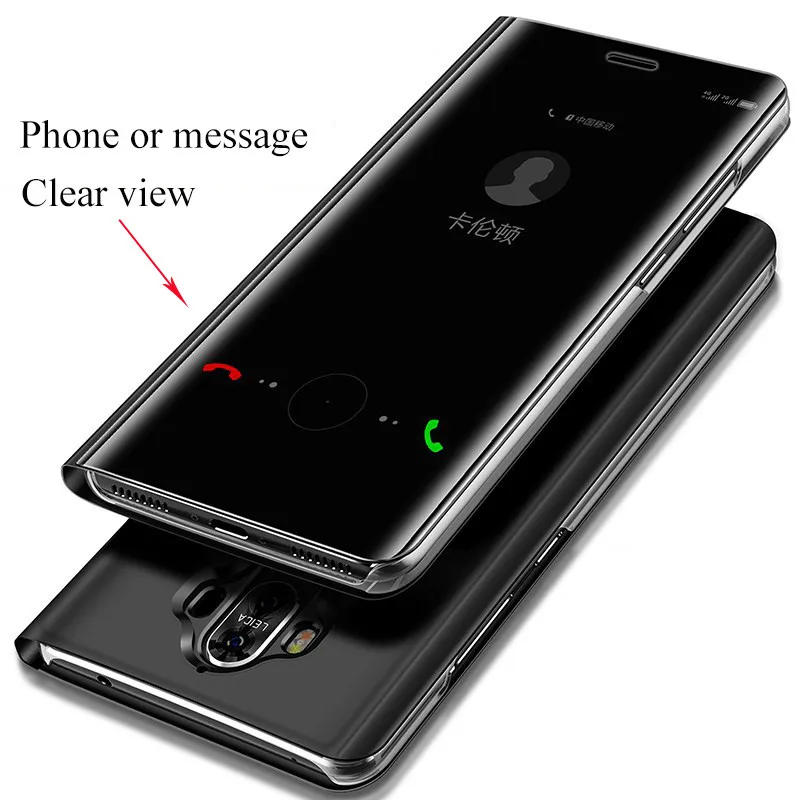 

Clear View Mirror Case For Huawei P Smart P8 P9 P10 P20 Lite 2017 Plus For Mate 10 20 lite pro honor 10 9 8 nova 3 3i Flip Case