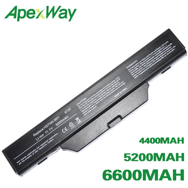 ApexWay 11,1 V батарея для hp 550 COMPAQ 510 511 610 615 550 Бизнес Тетрадь 6720s 6730s 6735s 6820s 6830s HSTNN-IB62