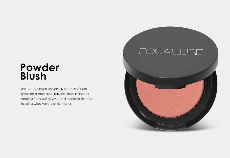 FOCALLURE New Fabulous Genuine 11 colors blush Soymilk matte pearl rouge Blush High Quality Make Up Face Blusher