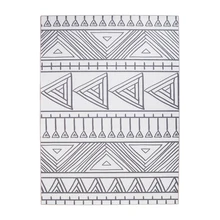 Современный простой геометрический полосатый черный белый ковер нескользящий моющийся прочный ковер для гостиной/спальни/пола