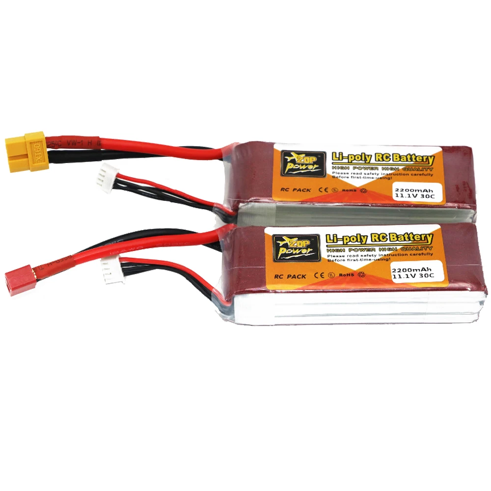 

1pcs ZOP Power 11.1V 2200mAh 30C Lipo Battery T Plug XT60 Plug For RC Quadcopter Drone Helicopter Car Airplane Toy Parts