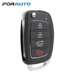 FORAUTO оболочки ключа автомобиля чехол для ключей складной Флип автомобиль-Стайлинг пустой лезвие для hyundai HB20 2015 SANTA FE ix35 i30 транспондер
