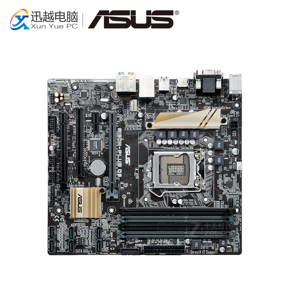 

Asus B150M-PLUS D3 Desktop Motherboard B150 Socket LGA 1151 For Core i7 i5 i3 DDR3 64G USB3.0 Micro ATX Original Used Mainboard