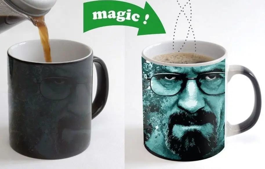 Tea Cups cup changing color coffee mugs Breaking Bad Heisenberg heat