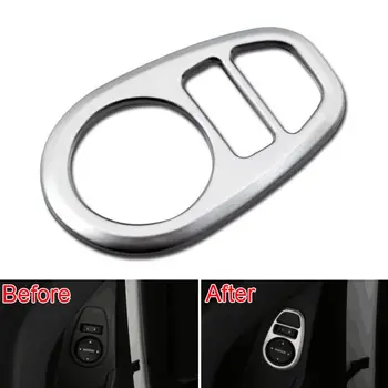 

Car Styling Interior Rear View Mirror Adjust Button Decoration Cover Trim Sticker Steel Fit For Hyundai ix25 Car Accessories
