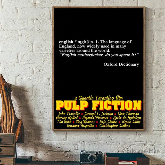 Us 3 67 54 Off Pulp Fiction Modern Movie Quotes Canvas Art Print Painting Modern Wall Picture Home Decor Bedroom Decorative Posters No Frame In