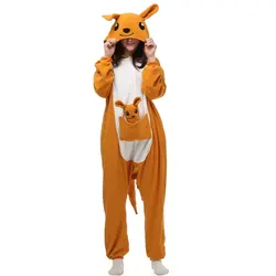 Пижама с изображением кенгуру, пижамы для взрослых, пижамы для сна, унисекс, Kigurumi, костюм для косплея, пижамы с животными