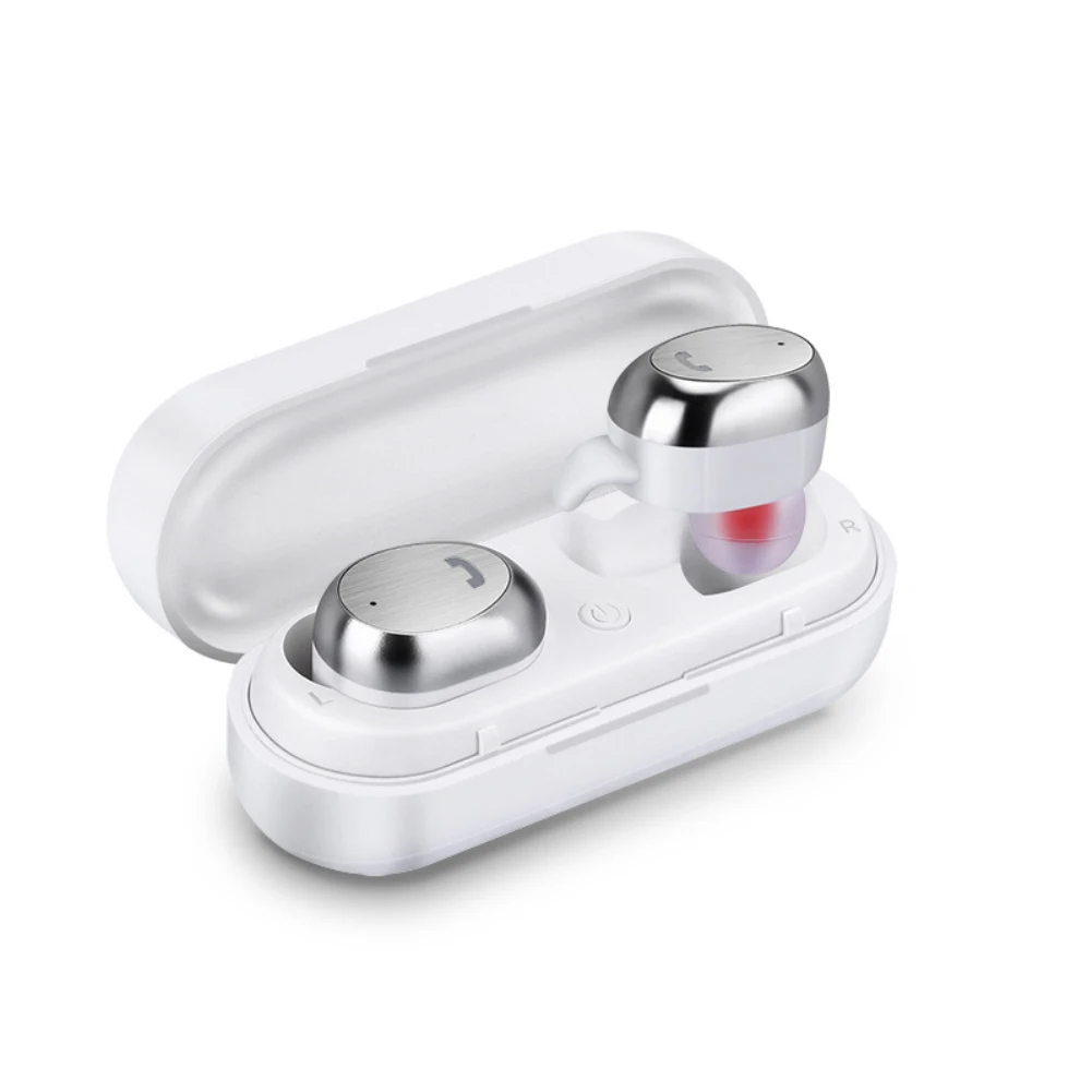 TWS беспроводные наушники беспроводные Bluetooth наушники с микрофоном громкой связи беспроводные мини-наушники-вкладыши слуховой аппарат для Xiaomi - Цвет: Белый