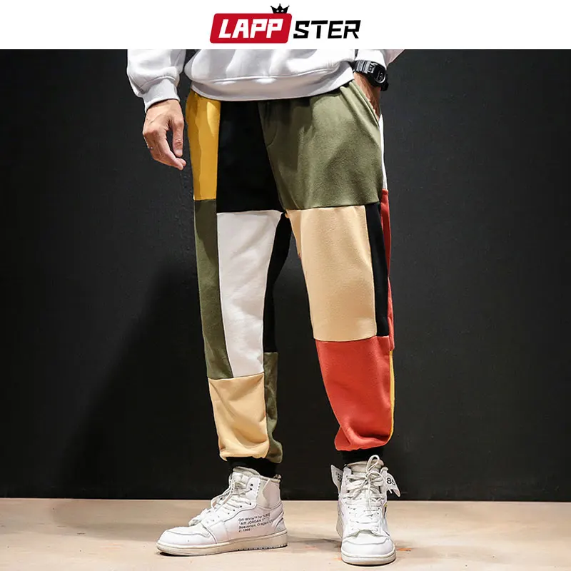 LAPPSTER الرجال الشارع الشهير القطن ركض السراويل 2019 وزرة الرجال خليط الورك هوب سراويلي حريمي السراويل الترنك المتناثرة Sweatpants