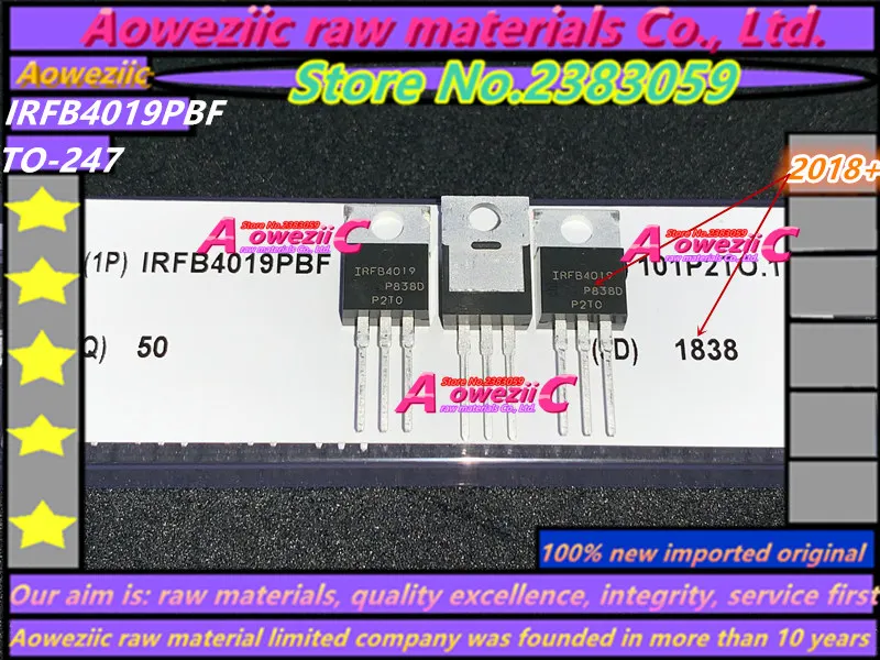 Aoweziic 2018 + 100% новый импортированный оригинальный IRFB4019PBF IRFB4019 TO-220 N канал MOS полевой эффект 17A 150 V